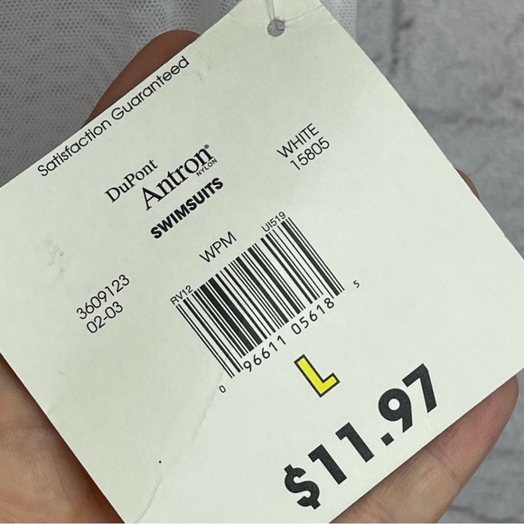 Vintage deadstock no boundaries size large white mesh pants swim cover - Picture 6 of 7